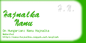 hajnalka nanu business card